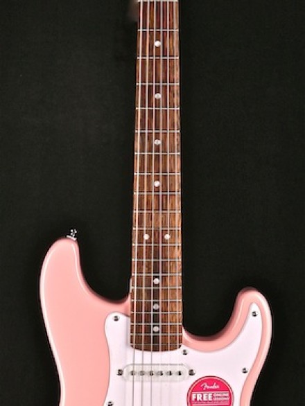 Squier Mini Stratocaster in Shell Pink