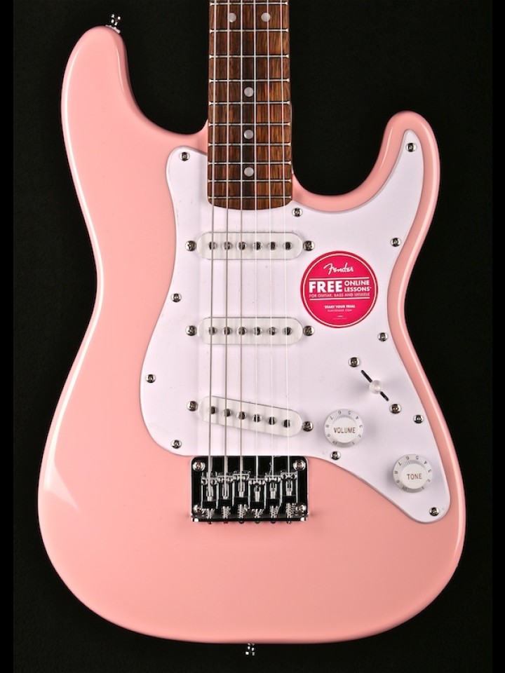 Squier Mini Stratocaster in Shell Pink