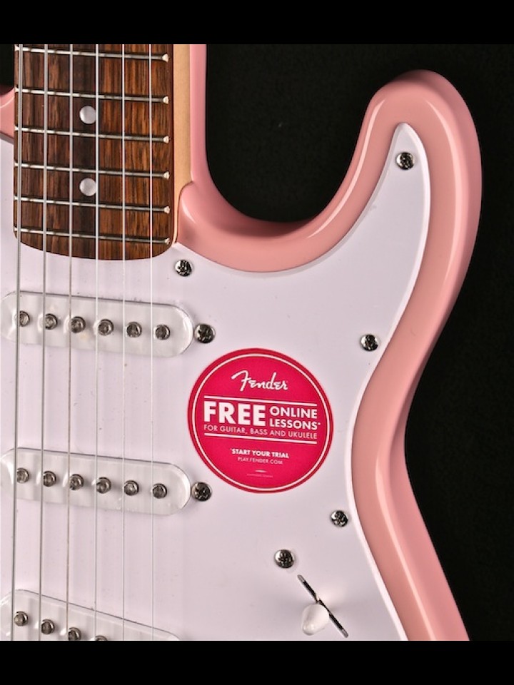 Squier Mini Stratocaster in Shell Pink